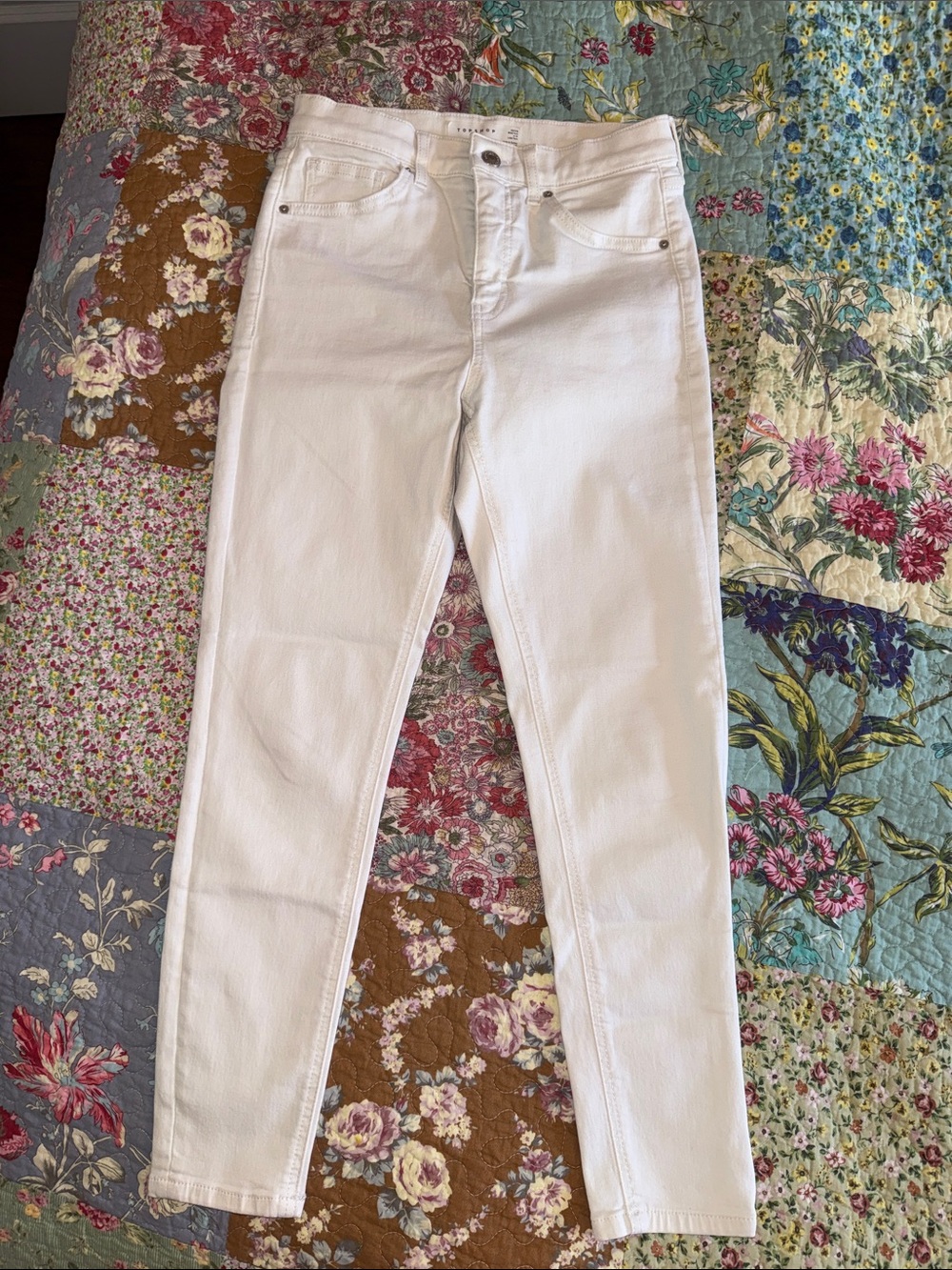 Topshop Jamie Women's White Stretch Skinny Jeans